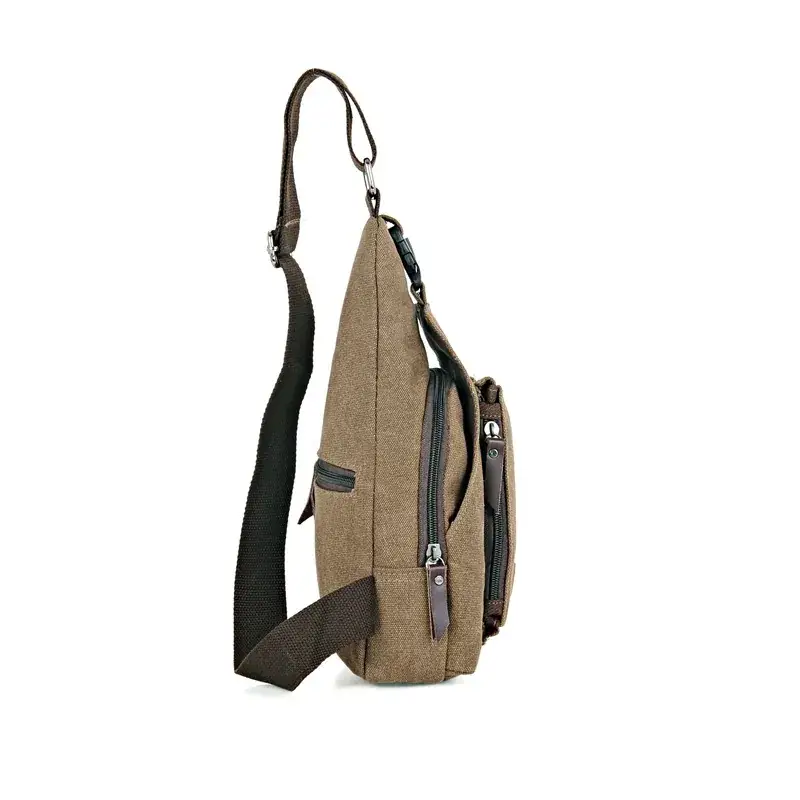 Korean Men's Canvas Chest Bag Multi-Use Sports - Image 2