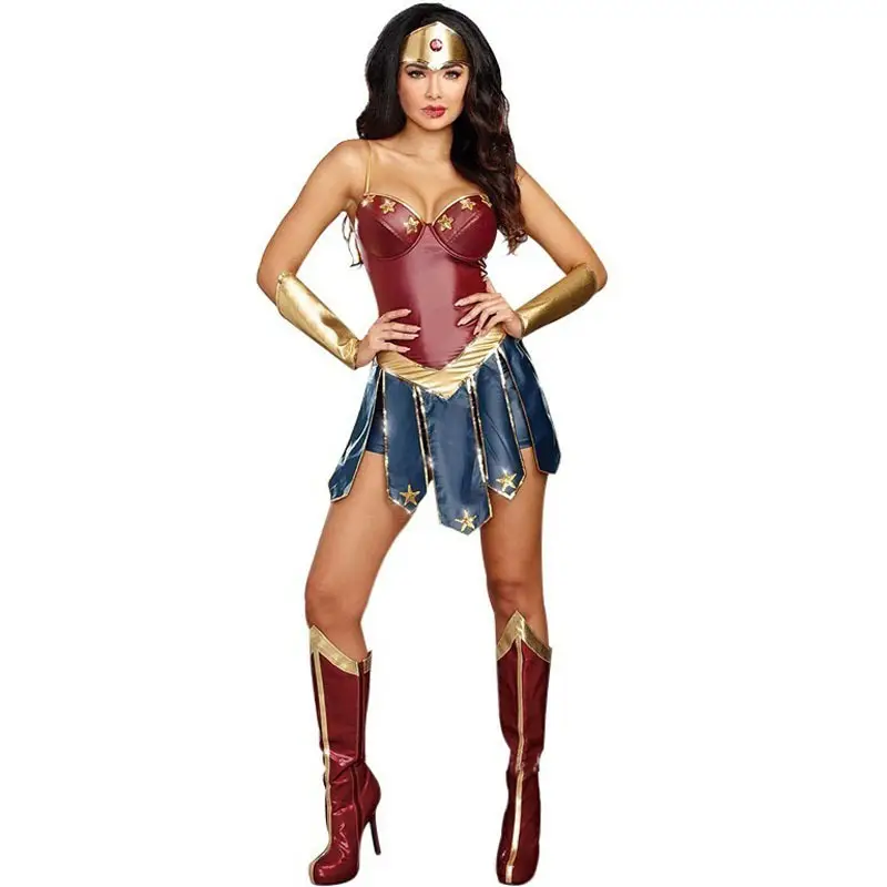 Halloween Wonder Woman Costume S-3XL European American League of Legends Gladiator Uniform - Image 2