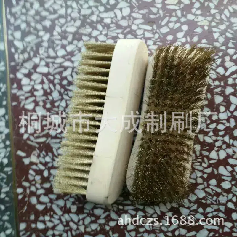 Copper Brush Set with Wooden Handles for Cleaning