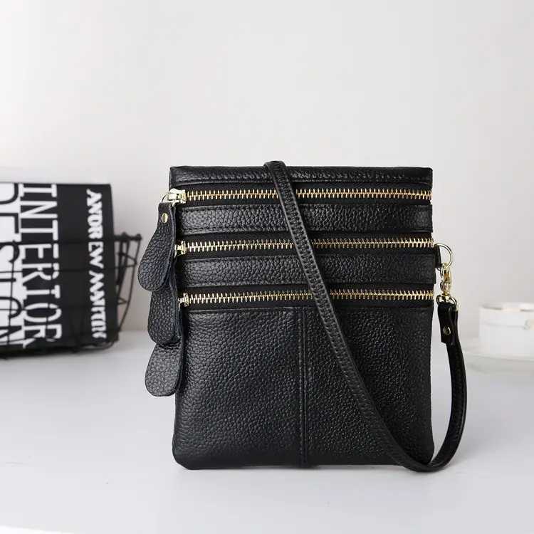 Purple Leather Shoulder Bag for Women with Zip Closure - Image 16