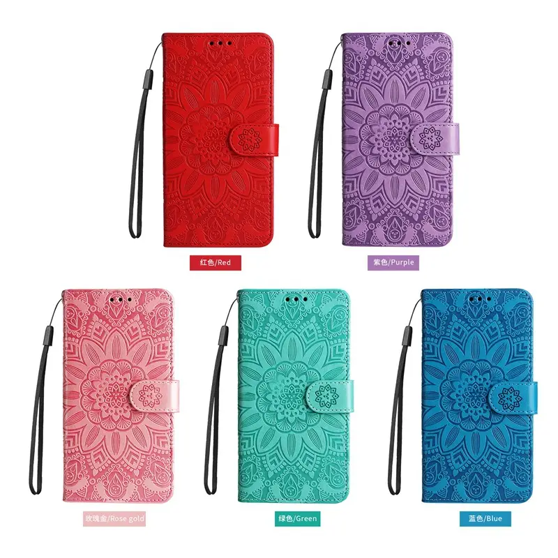 Apple Phone Case with Embossed Sunflower Design - Image 7