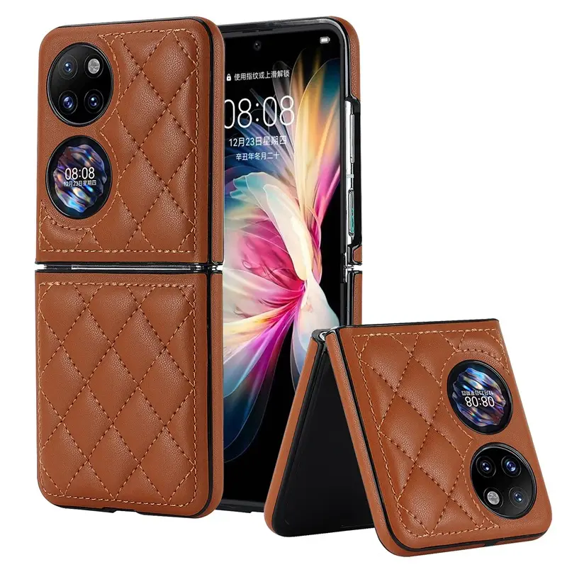 Huawei P50pocket Leather Flip Case Red 2-Piece - Image 4