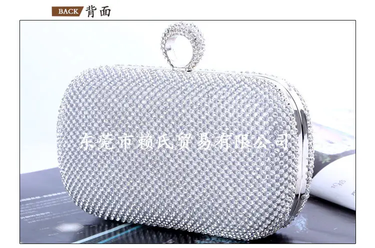 高档包 宴会创意戒指款晚宴包直销 晚装手工水钻包批发 手拿包