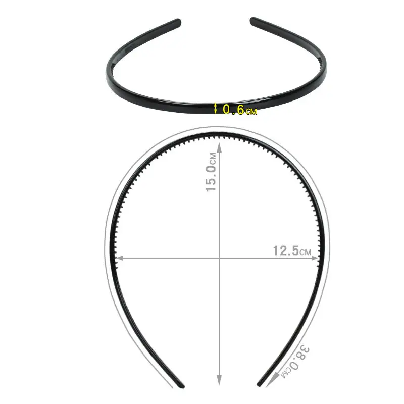 Acrylic Toothed Hair Hoop for Women 38cm