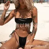 Women's Maroon Split Bikini 2018 Swimwear — feature 7