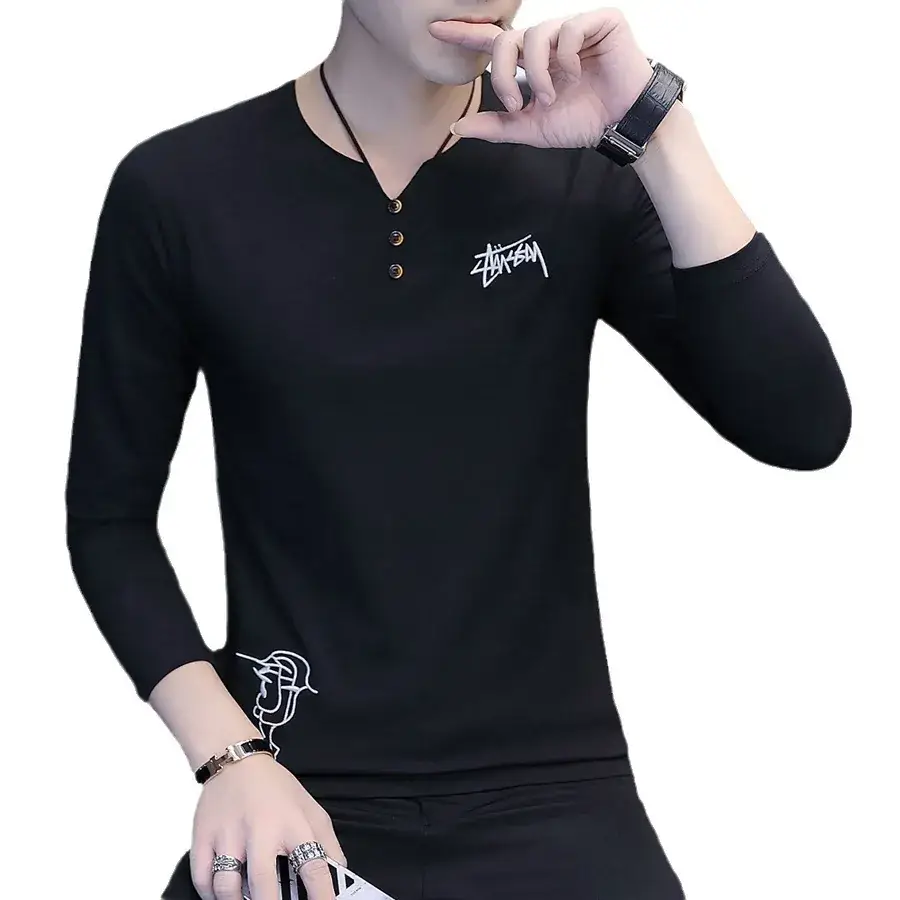 Men White Slim Fit Long Sleeve T-Shirt with Brand Logo - Image 5