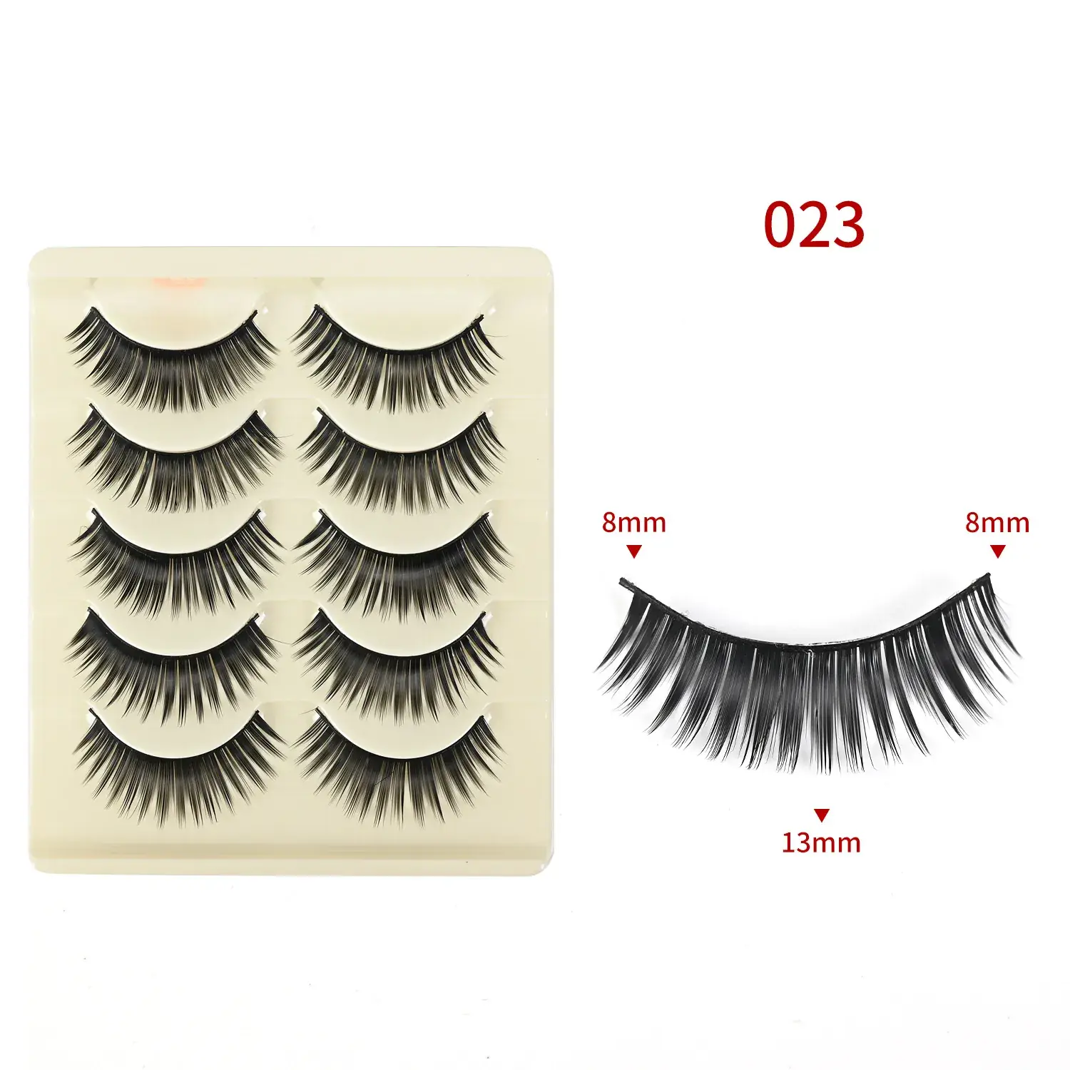 5 Pairs of False Eyelashes for Makeup Stage Performance - Image 4