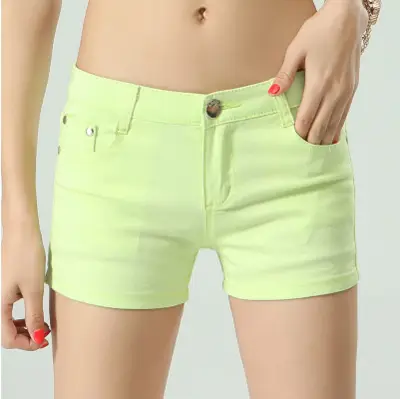 2025 Summer Women Pink Slim Fit Denim Shorts - Image 13