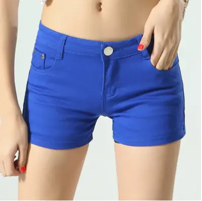 2025 Summer Women Pink Slim Fit Denim Shorts - Image 3