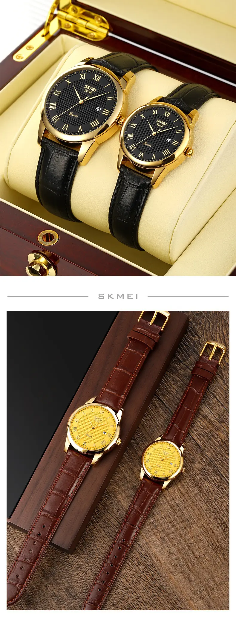 Skeena Women's Quartz Watch Black Genuine Leather Strap — feature 13