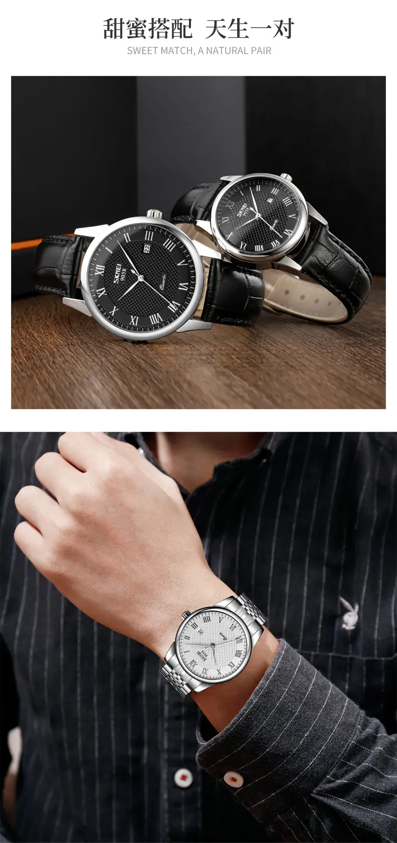 Skeena Women's Quartz Watch Black Genuine Leather Strap — feature 15