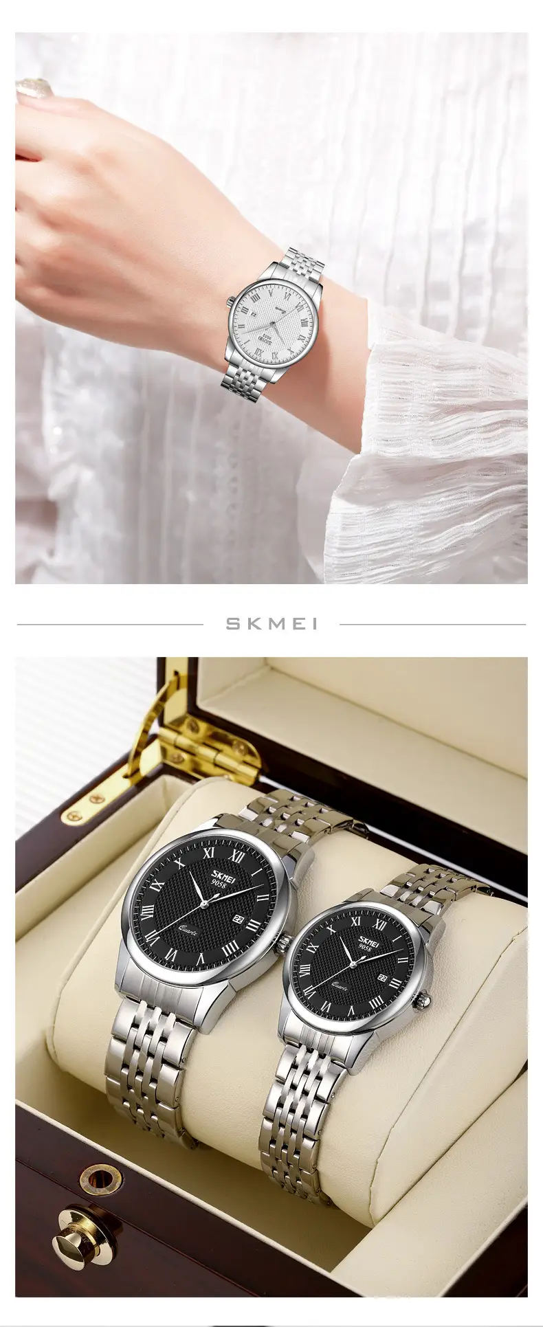 Skeena Women's Quartz Watch Black Genuine Leather Strap — feature 16