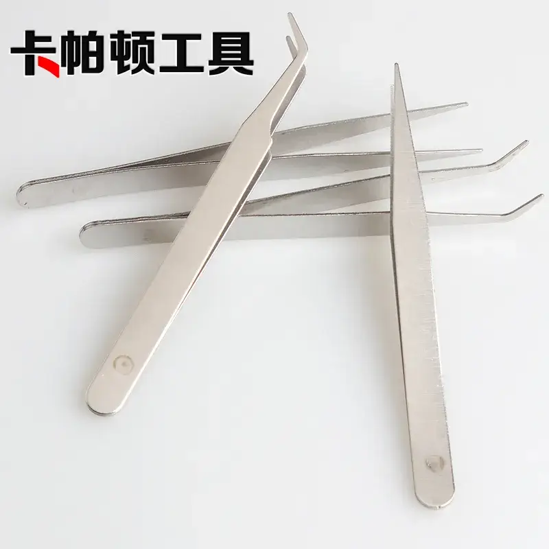 Stainless Steel Manual Eyebrow Nail Drill Tweezers - Image 2