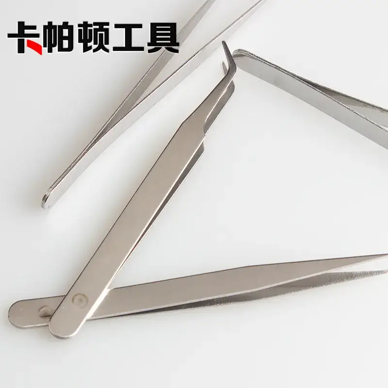 Stainless Steel Manual Eyebrow Nail Drill Tweezers - Image 3