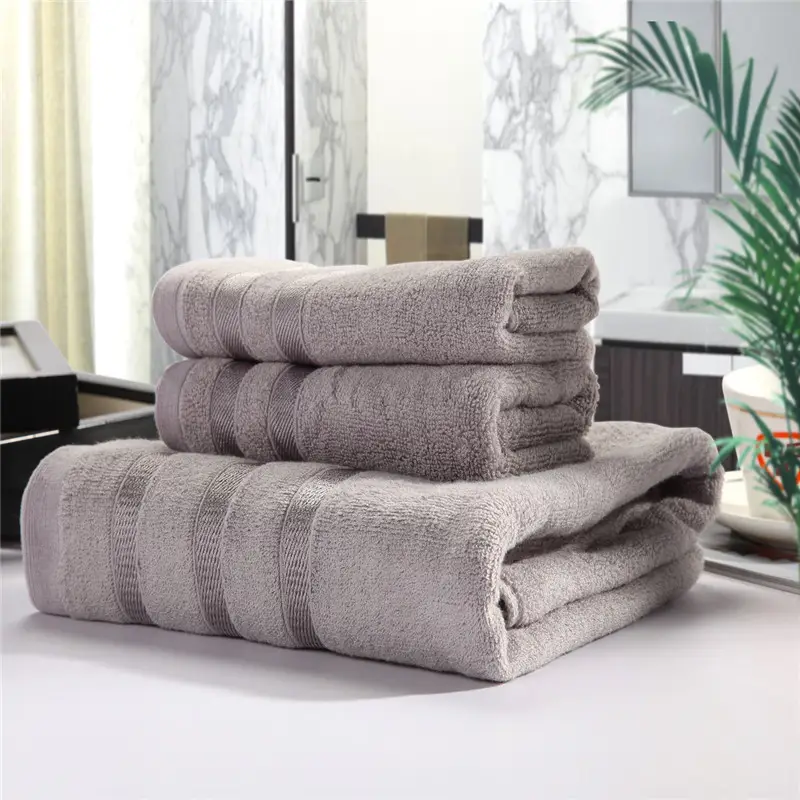 Mozhu Bamboo Fiber Towel 3Pc Set Pink Microfiber - Image 2