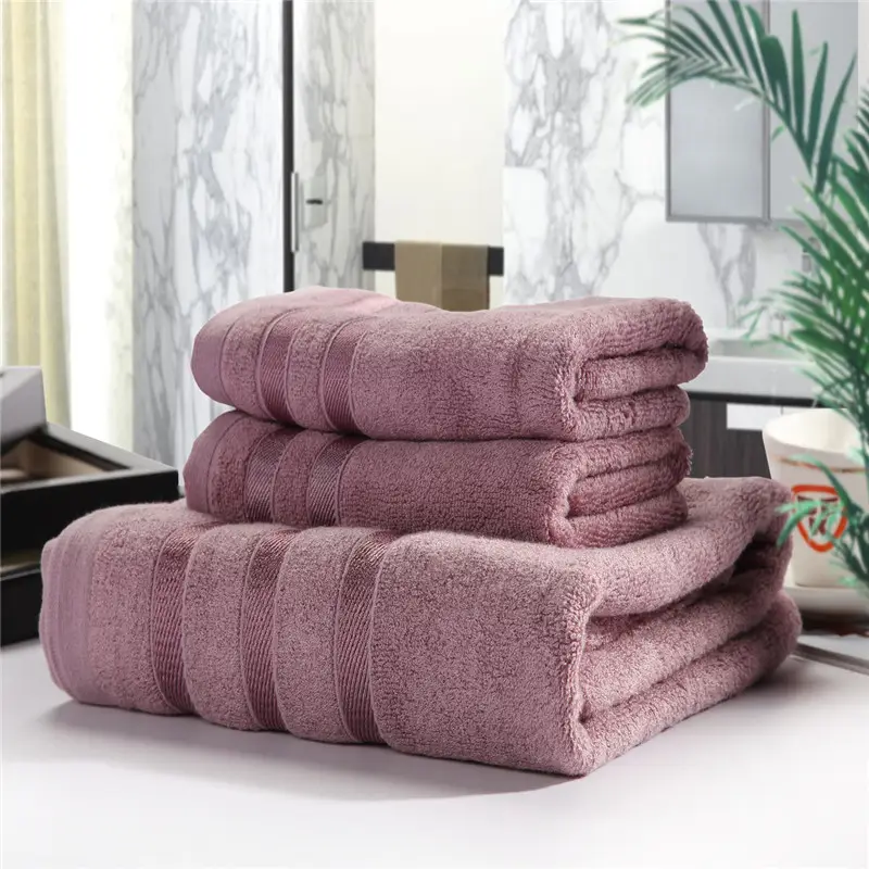 Mozhu Bamboo Fiber Towel 3Pc Set Pink Microfiber — feature 11