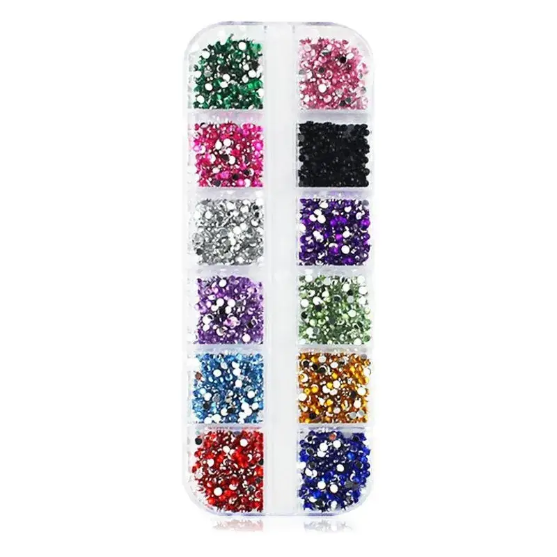 Nail Art Diamond Box 1.5mm Round Rhinestone Stones