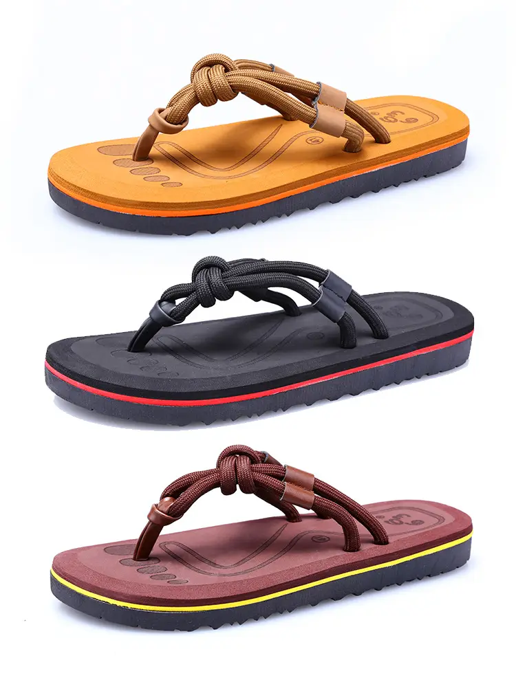 Men's Black Non-Slip Vietnamese Slippers Sandals — feature 12