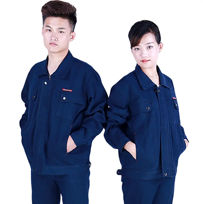 Men Navy Blue Jack Denim Work Suit Thick Cotton - Image 2