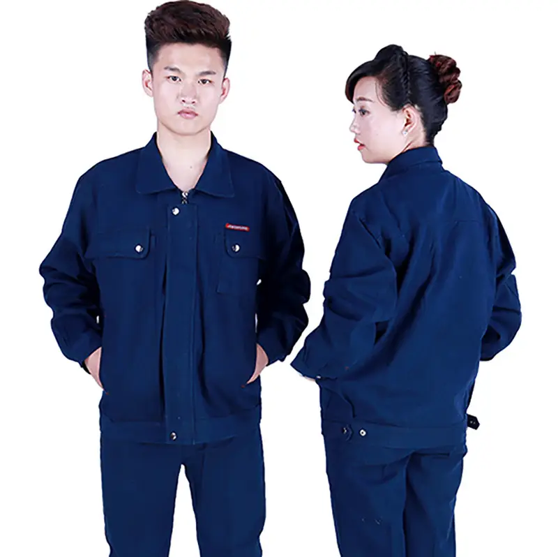 Men Navy Blue Jack Denim Work Suit Thick Cotton - Image 3