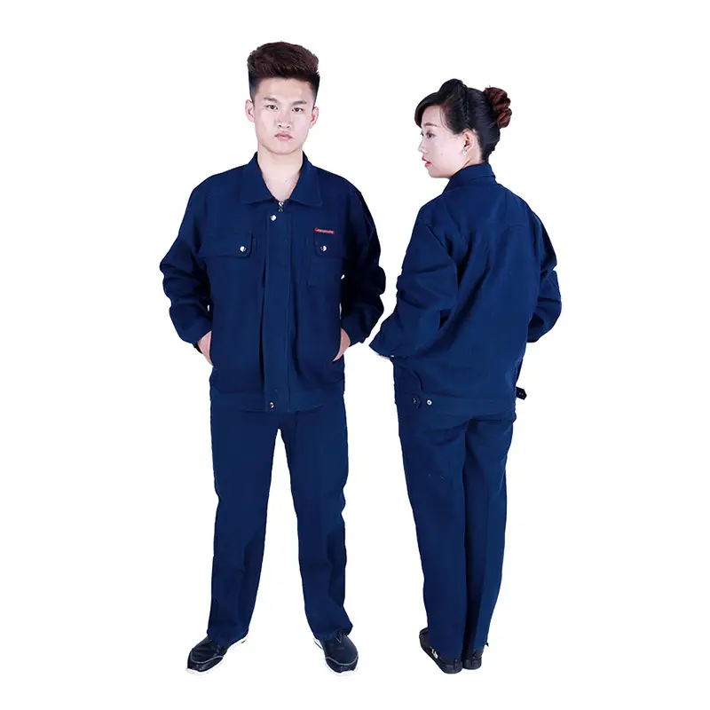 Men Navy Blue Jack Denim Work Suit Thick Cotton - Image 5