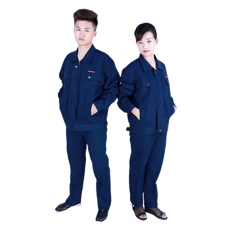 Men Navy Blue Jack Denim Work Suit Thick Cotton