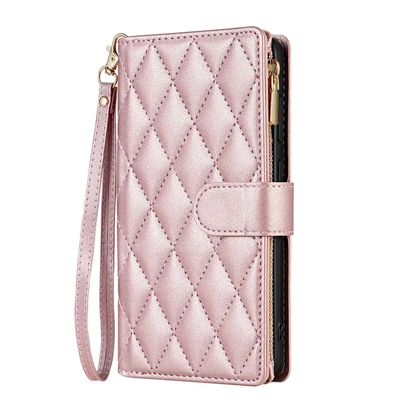 Chanel-Style Multi-Card Phone Leather Crossbody Case - Image 3