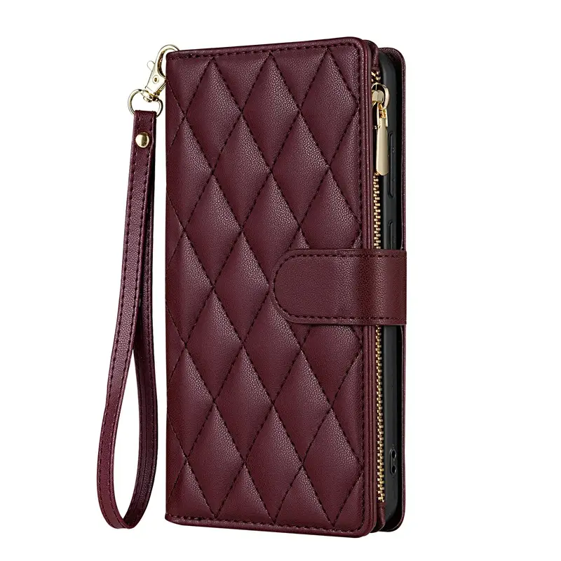 Chanel-Style Multi-Card Phone Leather Crossbody Case - Image 5
