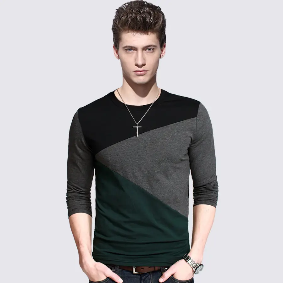 Cotton Men's Long Sleeve T-Shirt Large Black - Image 2