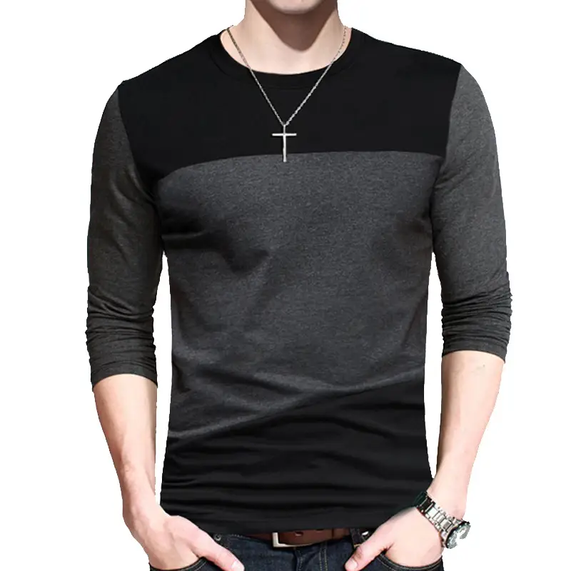 Cotton Men's Long Sleeve T-Shirt Large Black - Image 6