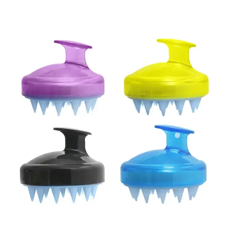 Purple Silicone Shampoo Comb for Scalp Massage - Image 2