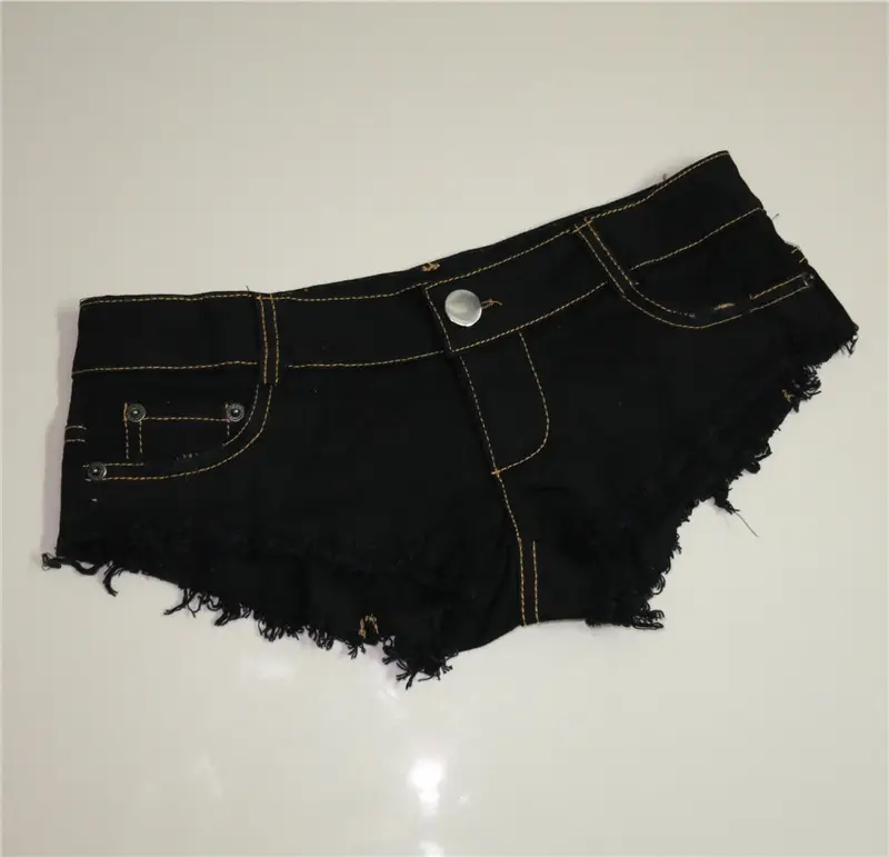 Women Denim Shorts Light Blue Frayed Edge