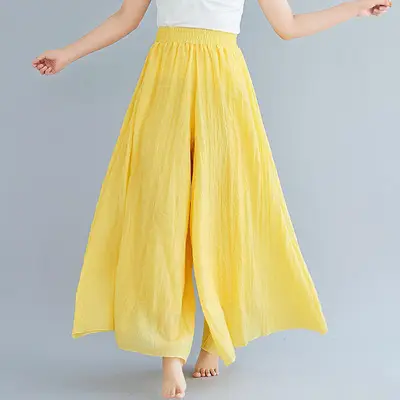 Mori Women's Linen Wide Leg Skirt Lavender Large - Image 2
