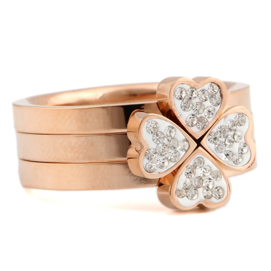 Rose Gold Butterfly Crystal Ring for Women - Image 3
