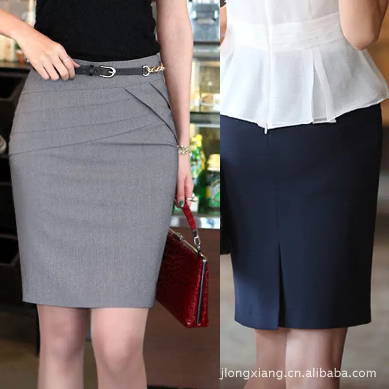 Women Navy Slim Fit Hip Skirt Summer Wear - Image 7
