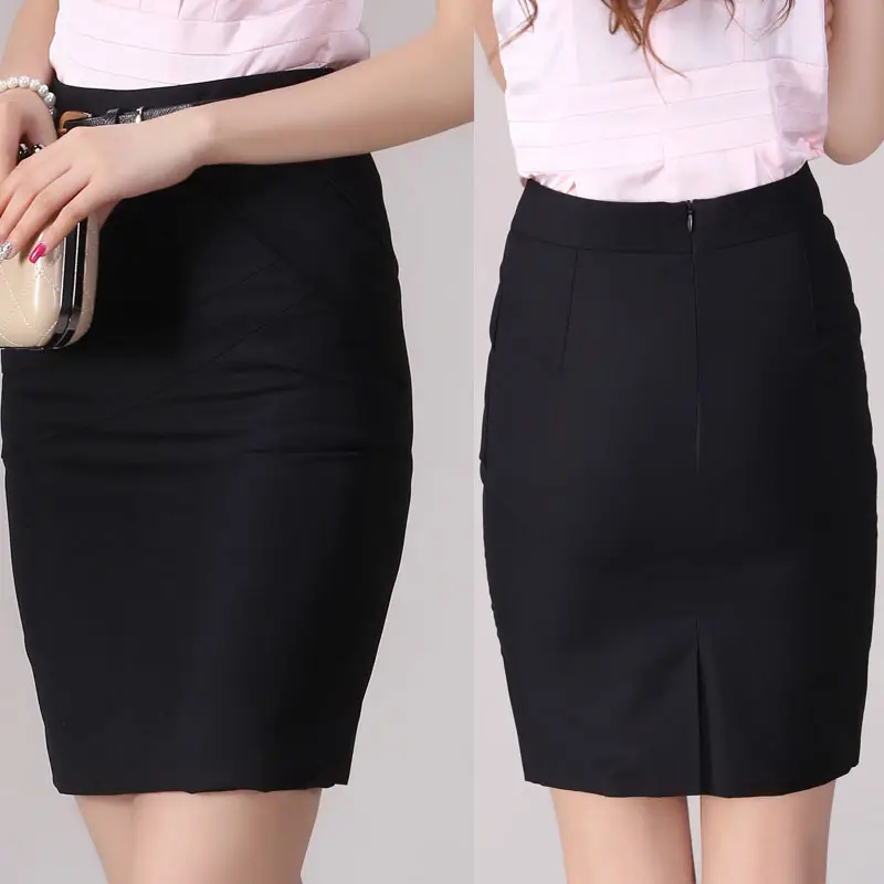 Women Navy Slim Fit Hip Skirt Summer Wear - Image 8