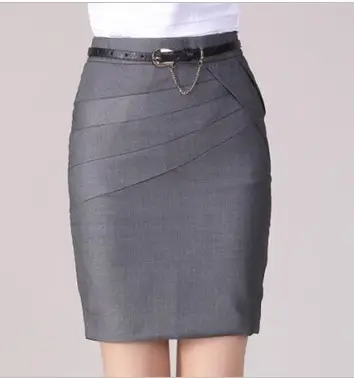 Women Navy Slim Fit Hip Skirt Summer Wear - Image 4