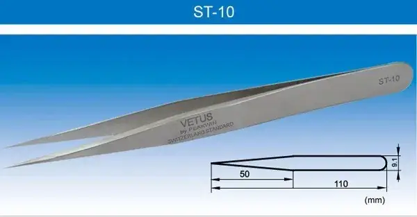 VETUS ST-14 Stainless Steel Tweezers 11mm