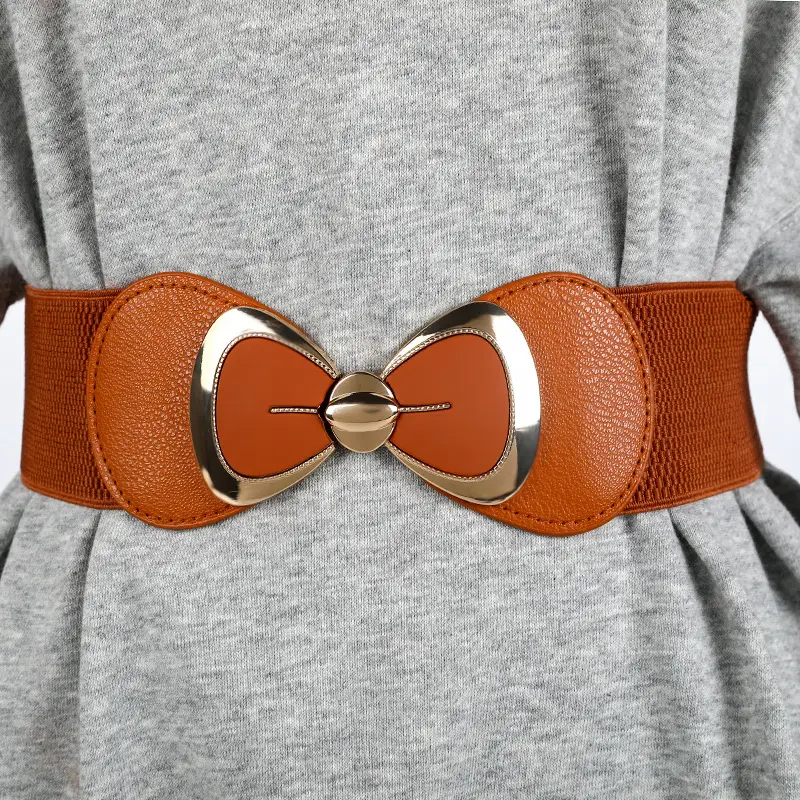 Korean Style Women's Elastic Waist Belt Buckle Belts