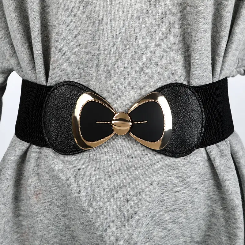 Korean Style Women's Elastic Waist Belt Buckle Belts