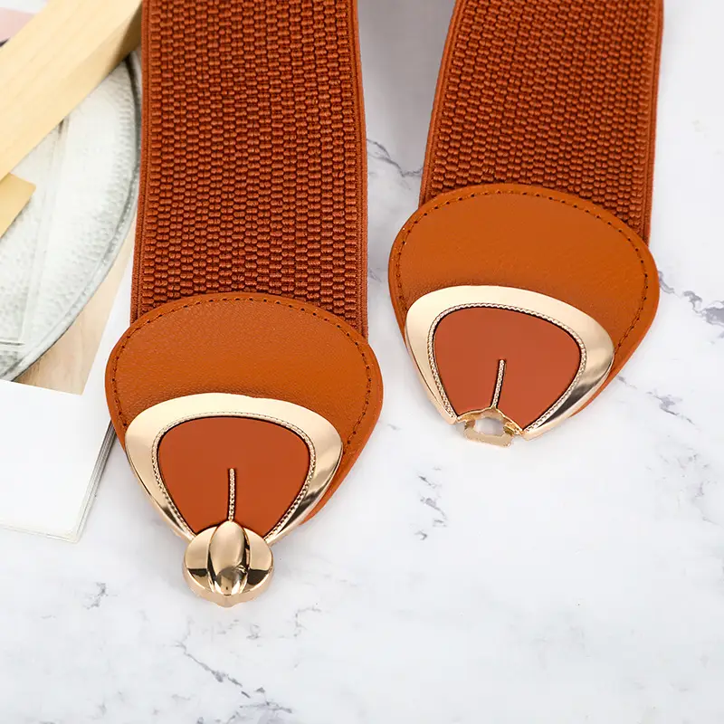 Korean Style Women's Elastic Waist Belt Buckle Belts — feature 2
