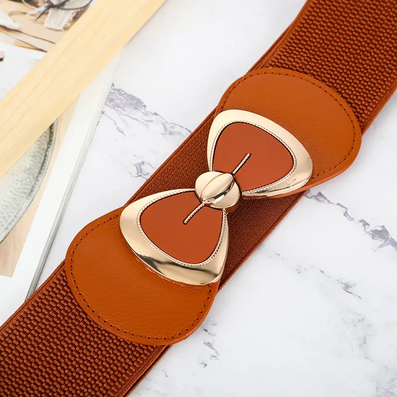 Korean Style Women's Elastic Waist Belt Buckle Belts — feature 3