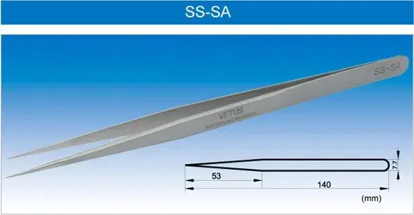 Vetius OO-SA Stainless Steel Tweezers 56mm - Image 3