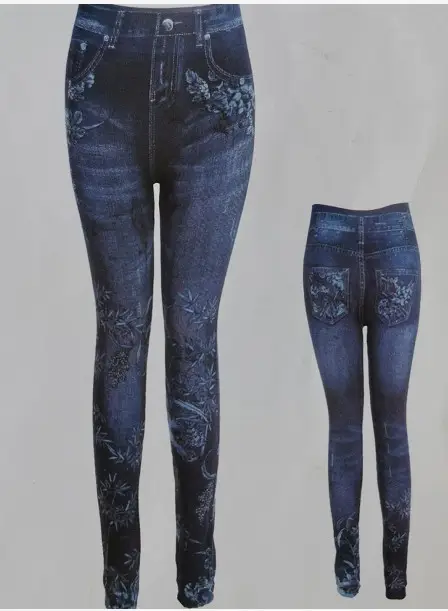 Women's Printed Denim Leggings Spring Autumn Factory Direct