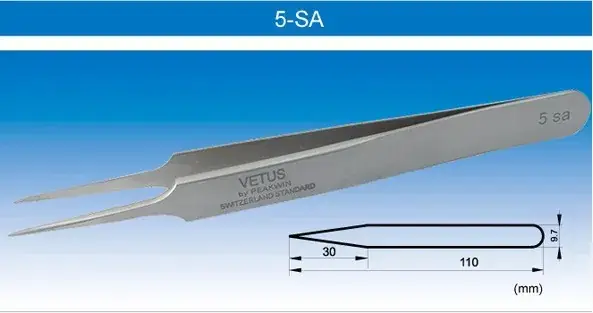 Precision Stainless Steel Tweezers 4-SA 5B-SA - Image 5