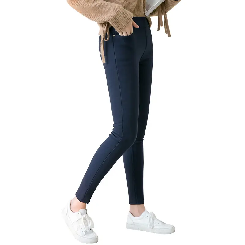 2025 Black Elastic Flap Pocket Leg Pants Women Large - Image 6