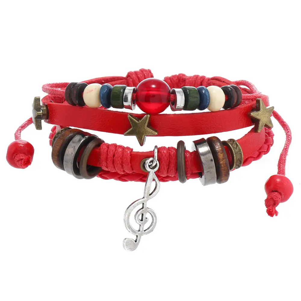 Woven Vintage Bracelet Blue Beaded Alloy Note - Image 5