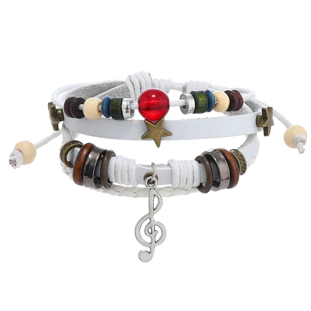 Woven Vintage Bracelet Blue Beaded Alloy Note - Image 7
