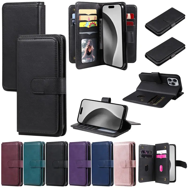 Apple iPhone 17 10-Card Wallet Case with Google & Phone Stand