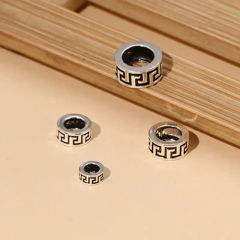 925 Sterling Silver Thai Design Bracelet Beads - Image 3